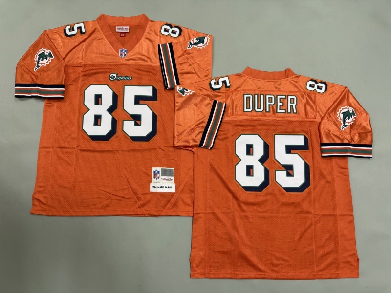 Men 2025 Miami Dolphins #85 Duper orange Throwback Limited NFL Jersey style 001->miami dolphins->NFL Jersey